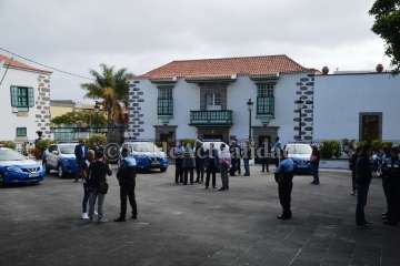 Presentación de los nuevos vehículos de la Policía Local de Telde (Foto TA)